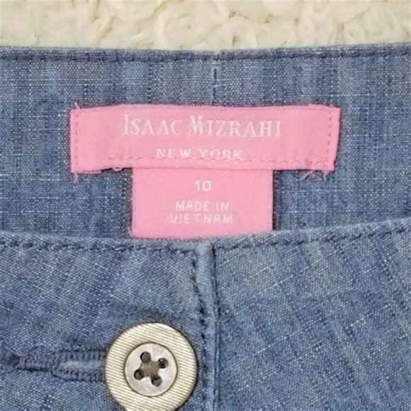 Shorts. Sailor Style, Blue Denim. Isaac Mizrahi Brand. Size 10. - Picture 7 of 8